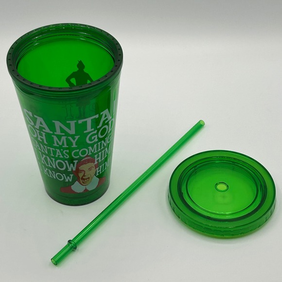 Icup Elf Movie Buddy the Elf "Santa Oh My God I Know Him" Tumbler Cup with Straw - Picture 8 of 8